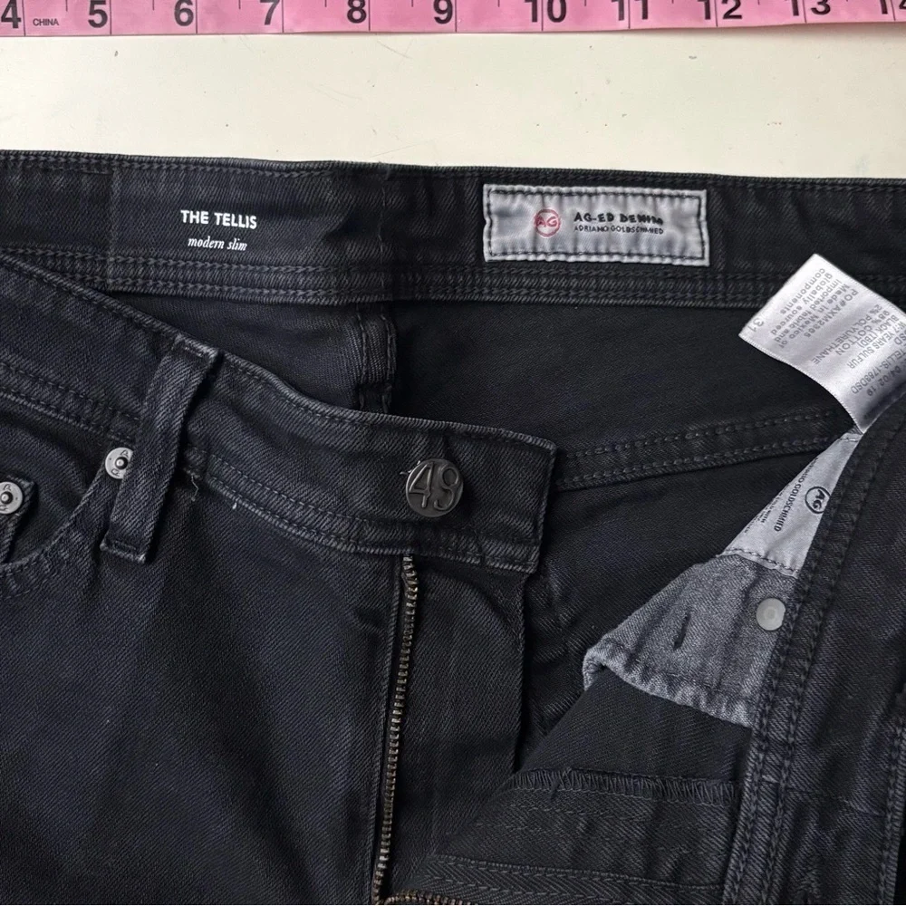 AG Jeans Tellis Modern Slim Fit Stretch Jean Denim Size 31x33 Black